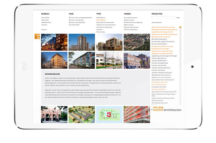 Van Dop + Mathot Architecten website