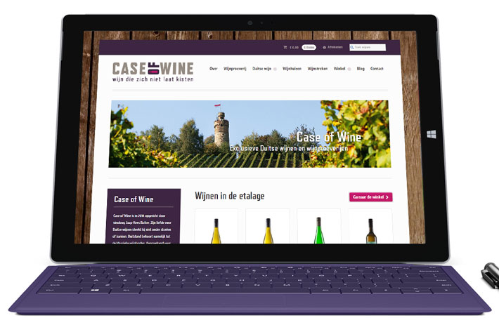 Horizon Creative Case of Wine website