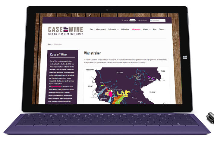 Horizon Creative Case of Wine website