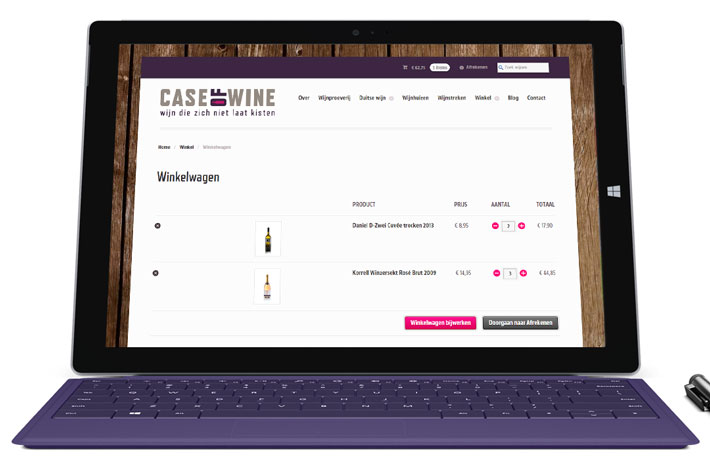 Horizon Creative Case of Wine website