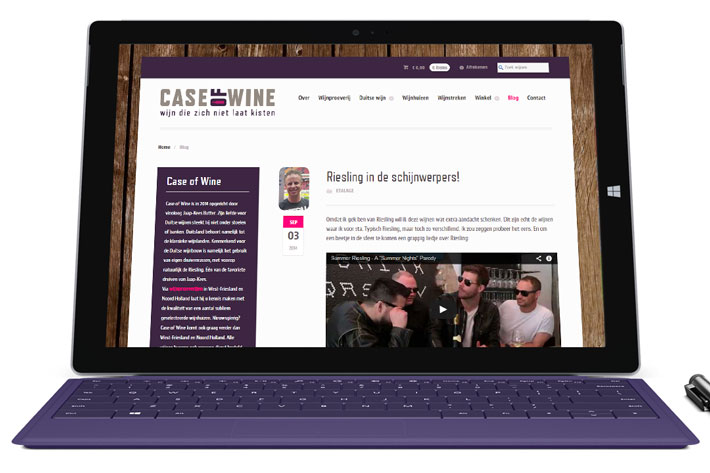 Horizon Creative Case of Wine website